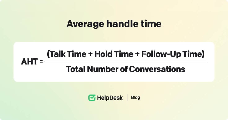 Average handle time calculator.
