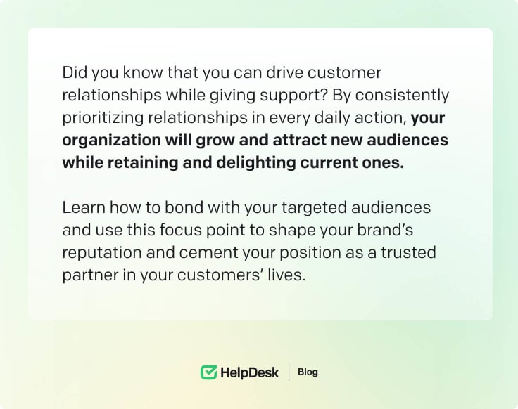 Customer relationships