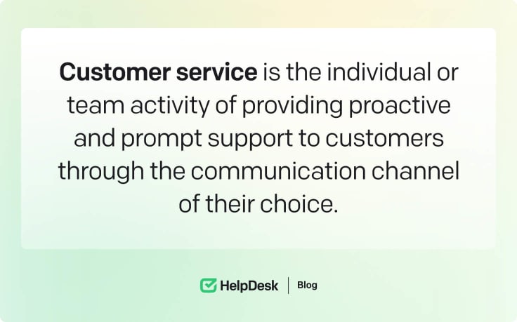 Customer service management.