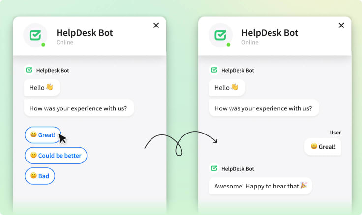 Customer feedback in HelpDesk
