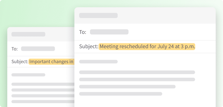 Clear and concise subject line