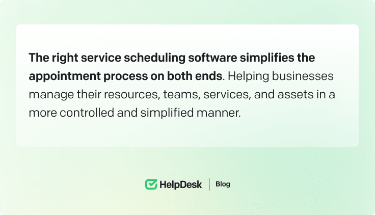 The right service scheduling software